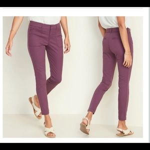 Old Navy Mid Rise Size 2 Tall Mauve Pixie Pant